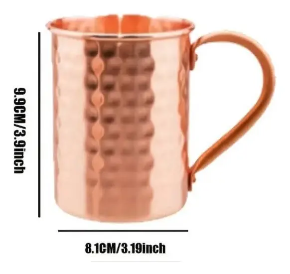 Vaso de cobre martillado