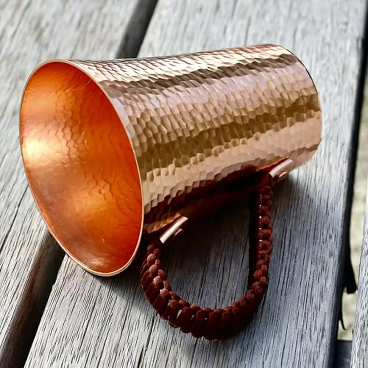 Hammered copper cup