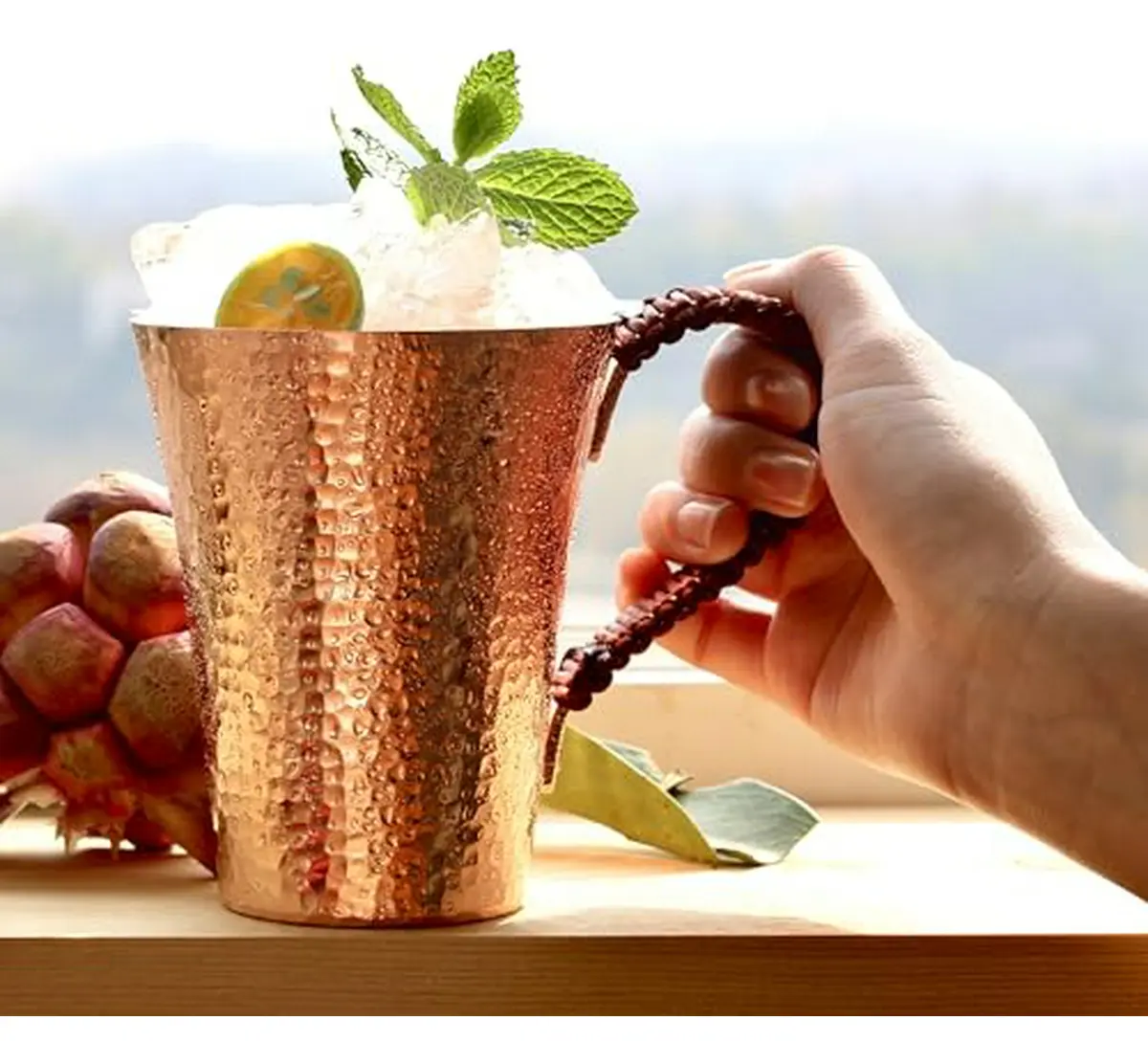 Hammered copper cup