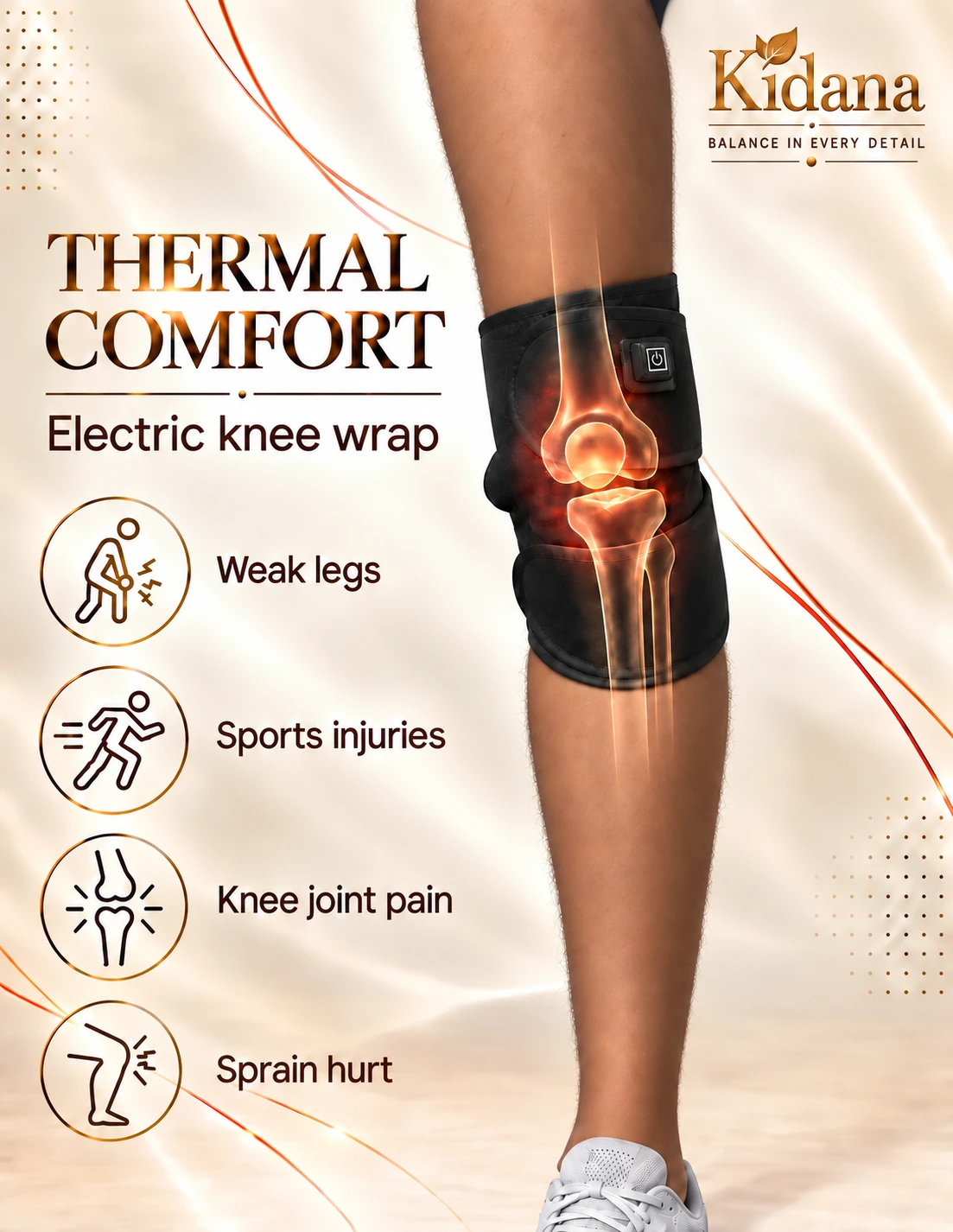 Electric knee wrap